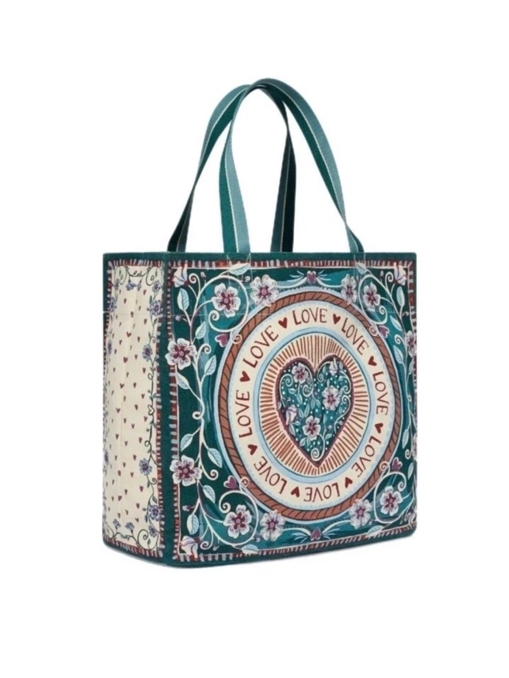 Brighton Bella Tile Tote “Love Is All You Need”Canvas Tote Bag